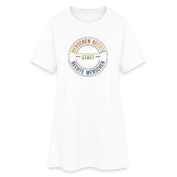 Menschenrechte Shirt Sticker für Aktivisten - Frauen T-Shirt-Kleid - Weiß - Vorne