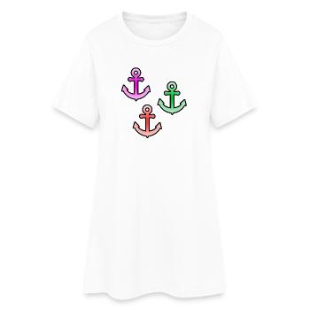 Voile - Robe T-shirt Femme - blanc - Devant