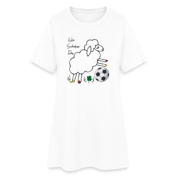 Wir Schafen das - Frauen T-Shirt-Kleid - Weiß - Vorne