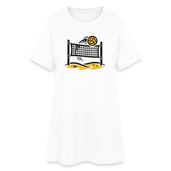 Filet de beach-volley-ball Tournoi du club de sports de plage - Robe T-shirt Femme - blanc - Devant