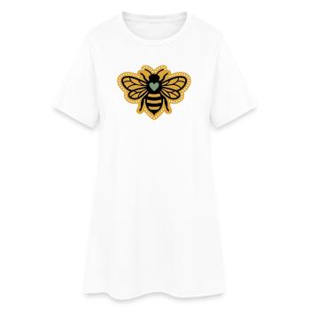 Bee Heart Apiculture Conservation de la nature Boho Mandala - Robe T-shirt Femme - blanc - Devant