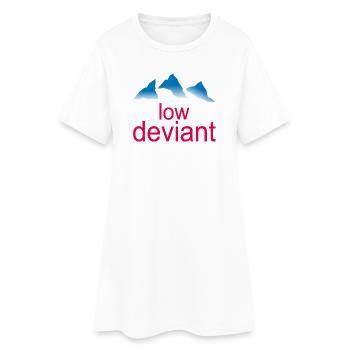 Low Deviant - Frauen T-Shirt-Kleid - Weiß - Vorne