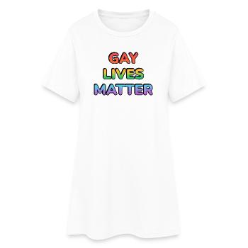 Gay Lives Matter Regenbogenstolz - Frauen T-Shirt-Kleid - Weiß - Vorne