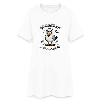 Möwe Seevogel Nen scheiss muss ich - Frauen T-Shirt-Kleid - Weiß - Vorne