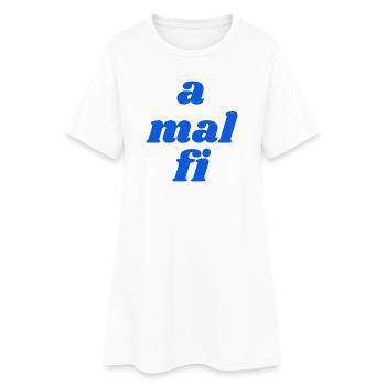 a mal fi - Frauen T-Shirt-Kleid - Weiß - Vorne