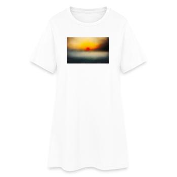 Atmosphère du soir au bord de la mer calme - Robe T-shirt Femme - blanc - Devant