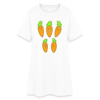 Petite tête de carotte mignonne - Robe T-shirt Femme - blanc - Devant
