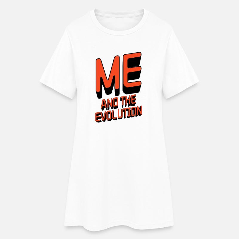 Moi et l’évolution - Robe T-shirt Femme - blanc