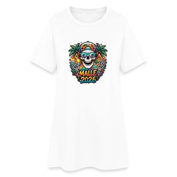 Malle 2026 Skull - Women’s T-Shirt Dress - white - Front