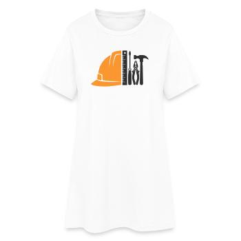 Tool & Construction Helmet – Craftsman Logo - Women’s T-Shirt Dress - white - Front