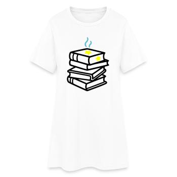 Stack of Books Star Fantasy Reading Book Club - Women’s T-Shirt Dress - white - Front