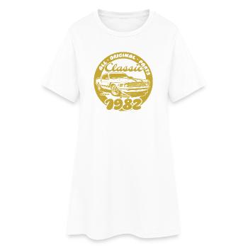 44th Birthday - Classic Musclecar 07/1982 - Women’s T-Shirt Dress - white - Front