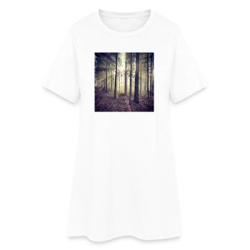 Rayons de soleil Lumière de la forêt - Robe T-shirt Femme - blanc - Devant