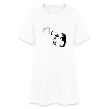 Bubble shot - Robe T-shirt Femme - blanc - Devant