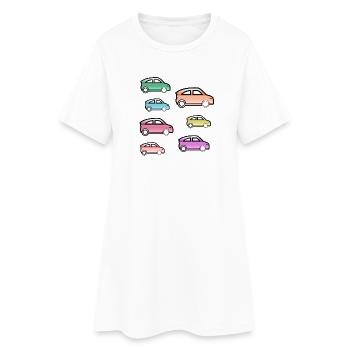 Automobiles - Robe T-shirt Femme - blanc - Devant
