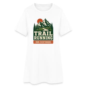 Course en sentier - Courez partout - Robe T-shirt Femme - blanc - Devant