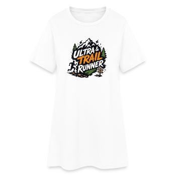 Ultra et trail runner - Robe T-shirt Femme - blanc - Devant