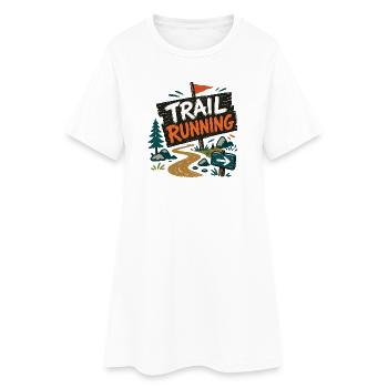 Trail running - Robe T-shirt Femme - blanc - Devant
