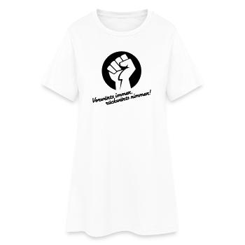 Vorwärts immer rückwärts nimmer v.1 - Frauen T-Shirt-Kleid - Weiß - Vorne