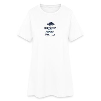 Schietwetter? Perfekt. Weniger Leute. Mehr Norden - Frauen T-Shirt-Kleid - Weiß - Vorne
