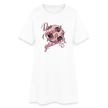 Du machst mich glücklich Fußball - Frauen T-Shirt-Kleid - Weiß - Vorne