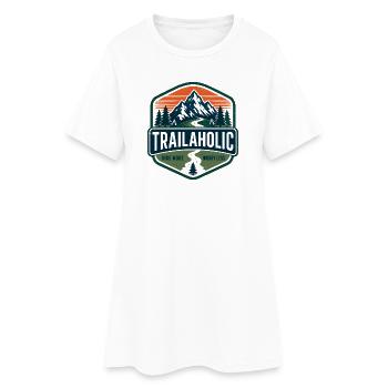Un peu plus, moins de souci - Robe T-shirt Femme - blanc - Devant