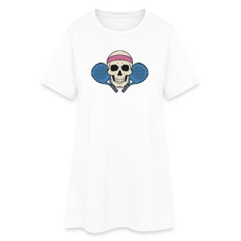 Padel Skull - Women’s T-Shirt Dress - white - Front