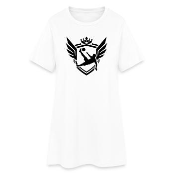 Blason du footballeur à coup de pied aérien - Robe T-shirt Femme - blanc - Devant