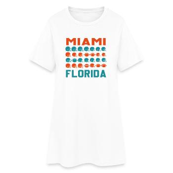 Miami Football Pop Art - Robe T-shirt Femme - blanc - Devant