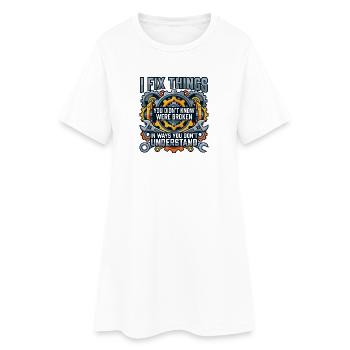 Je répare ce que vous ignorez être cassé - Robe T-shirt Femme - blanc - Devant