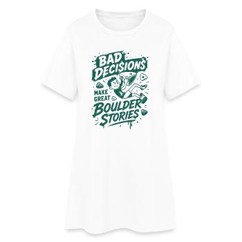 La thérapie du bloc tient mieux - Robe T-shirt Femme - blanc - Devant