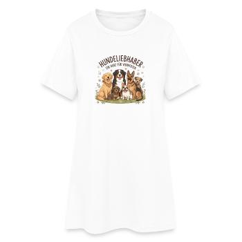 Hundedeliebhaber – Ein Herz Für Vierbeiner - Frauen T-Shirt-Kleid - Weiß - Vorne