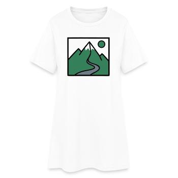 Paysage montagneux Randonnée Randonnée Alpinistes - Robe T-shirt Femme - blanc - Devant
