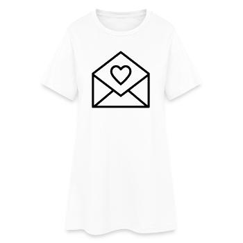 lettre d’amour - Robe T-shirt Femme - blanc - Devant