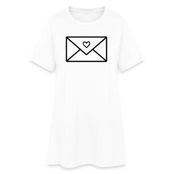 lettre d’amour - Robe T-shirt Femme - blanc - Devant