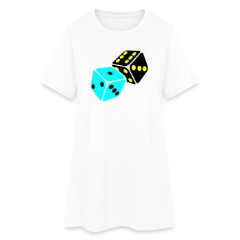 Salle de jeux Neon Cube - Robe T-shirt Femme - blanc - Devant