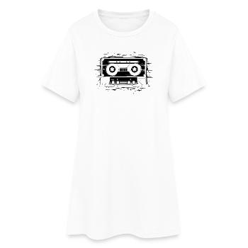 Cassette musicale - Robe T-shirt Femme - blanc - Devant