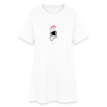 Casque d’astronaute Randonnée Étoiles spatiales Cosmos - Robe T-shirt Femme - blanc - Devant
