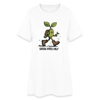 Plante Écologique en randonnée - Robe T-shirt Femme - blanc - Devant