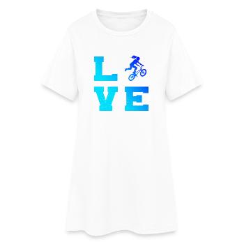 Idée cadeau de saut sur terre pour un rider de freestyle - Robe T-shirt Femme - blanc - Devant