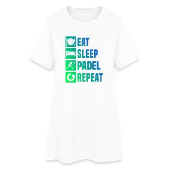 Gift idea for padel balls fans with padel rules - Women’s T-Shirt Dress - white - Front