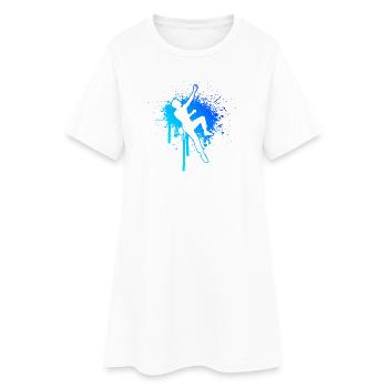 Idée cadeau d’escalade sportive pour un alpiniste - Robe T-shirt Femme - blanc - Devant