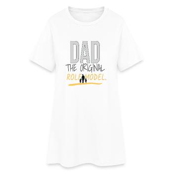 Papa, le modèle original - Robe T-shirt Femme - blanc - Devant