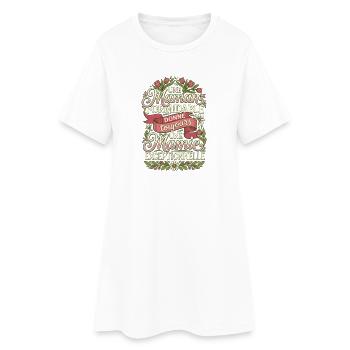 Maman Formidable Mamie Exceptionnelle Fleurs - Robe T-shirt Femme - blanc - Devant