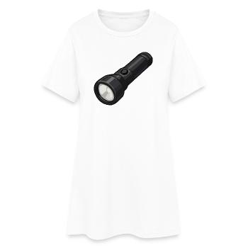 Illustration de lampe torche compacte - Robe T-shirt Femme - blanc - Devant