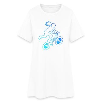 Idée cadeau BMX Racing pour le rider freestyle - Robe T-shirt Femme - blanc - Devant