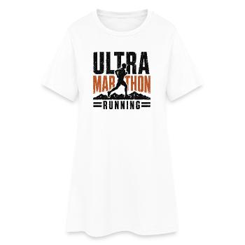 Graphique du coureur en course d’ultra-marathon - Robe T-shirt Femme - blanc - Devant