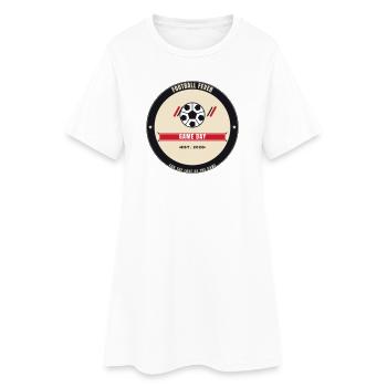 Football Fever 2026 — Vintage Soccer Emblem - Frauen T-Shirt-Kleid - Weiß - Vorne