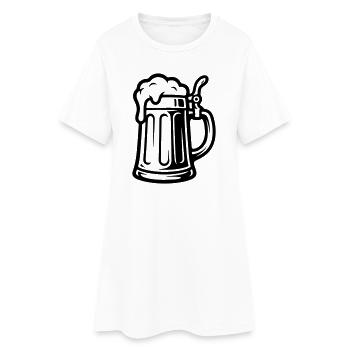 Bierkrug Symbol Bier - Frauen T-Shirt-Kleid - Weiß - Vorne