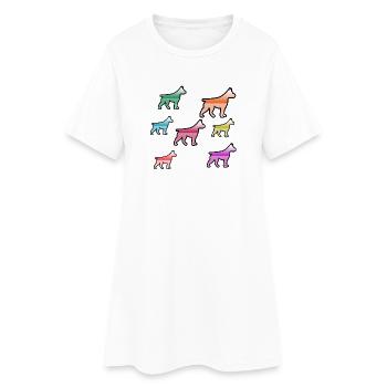canine - Robe T-shirt Femme - blanc - Devant